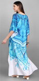 ELEGANT MERMAID INSPRED BLUE  CREPE KAFTAN FOR WOMEN -RYKW001BM