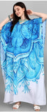 ELEGANT MERMAID INSPRED BLUE  CREPE KAFTAN FOR WOMEN -RYKW001BM