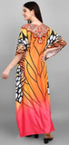 ELEGANT BUTTERFLY INSPIRED ORANGE CREPE KAFTAN FOR WOMEN -RYKW001O