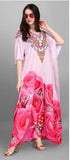 ELEGANT ROSE INSPRED PINK CREPE KAFTAN FOR WOMEN -RYKW001R