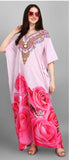 ELEGANT ROSE INSPRED PINK CREPE KAFTAN FOR WOMEN -RYKW001R