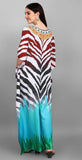 ELEGANT ZEBRA INSPIRED DESIGNER CREPE KAFTAN FOR WOMEN -RYKW001Z