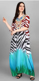 ELEGANT ZEBRA INSPIRED DESIGNER CREPE KAFTAN FOR WOMEN -RYKW001Z