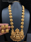 SHARMILA, MATTE GOLD FINISH LONG TEMPLE NECKLACE SET FOR WOMEN -MOELNS001SH