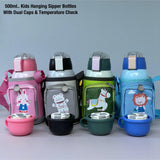 500 ML KIDS HANGING SIPPER BOTTLE WITH DUAL CAPS AND TEMPERATURE CHECK -PANIPWB001