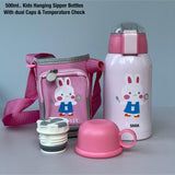 500 ML KIDS HANGING SIPPER BOTTLE WITH DUAL CAPS AND TEMPERATURE CHECK -PANIPWB001