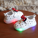 WHITE CUTE DESIGN KIDS SHOES LIGHTS WITH LED MULTI LIGHTS -ANKIWKS001