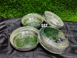 SET OF 4 , GERMAN SILVER URLI PLATES FOR PUJA PURPOSE-SNUP001