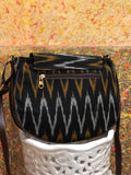 BLACK  WARRIOR SLING IKAT SLING BAG FOR WOMEN -PANIPWBS001B