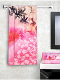 4 PCS FLORAL COTTAGE  DIGITAL PRINT BATH TOWEL SET -GTBTS001R