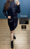 BLUE THE VINTAGE CLOSET NEW WOOLEN DRESS FOR WOMEN -FOFWD001BLE