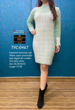 PALE BLUE THE VINTAGE CLOSET NEW WOOLEN DRESS FOR WOMEN -FOFWD001PB