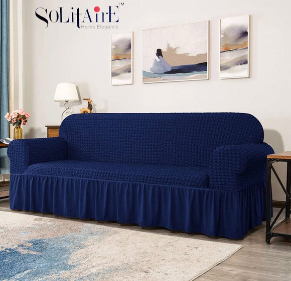 DEEP BLUE SOLITAIRE SOFA COVER SET FOR HOME FURNISHING-PANIPSC001DB