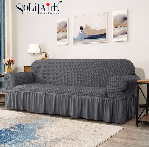 GREY  SOLITAIRE SOFA COVER SET FOR HOME FURNISHING-PANIPSC001G