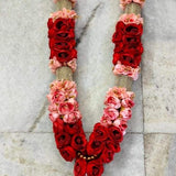 RED BRIGHT FLORAL HEAVY VARMALA / WEDDING GARLANDS-PUNE001R