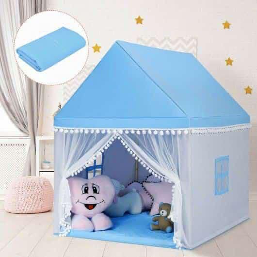 Blue Happy Teepee Jumbo Play House Tent-ANUBHTT001B