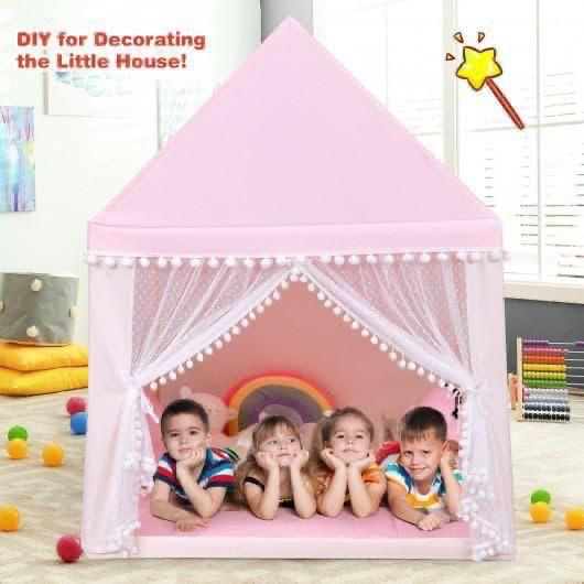 Pink Happy Teepee Jumbo Play House Tent-ANUBHTT001P