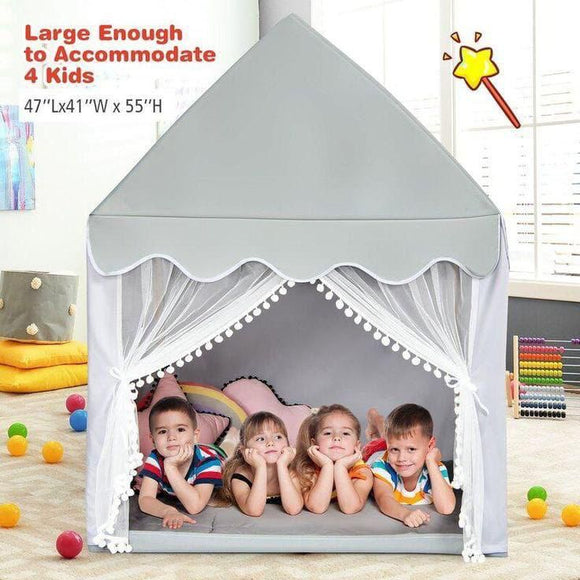 Grey Happy Teepee Jumbo Play House Tent-ANUBHTT001G