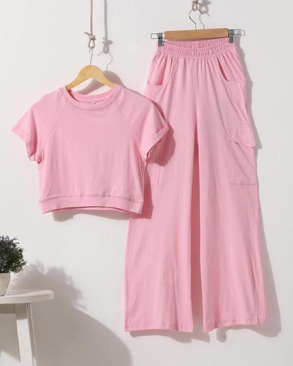 ELEGANT 2 PC DRESS IN PINK SHADE FOR WOMEN -FOF001P