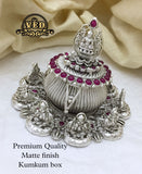 ASTALAKSHMI , SILVER FINISH KUMKUM DABBI FOR WOMEN -LRKM001A