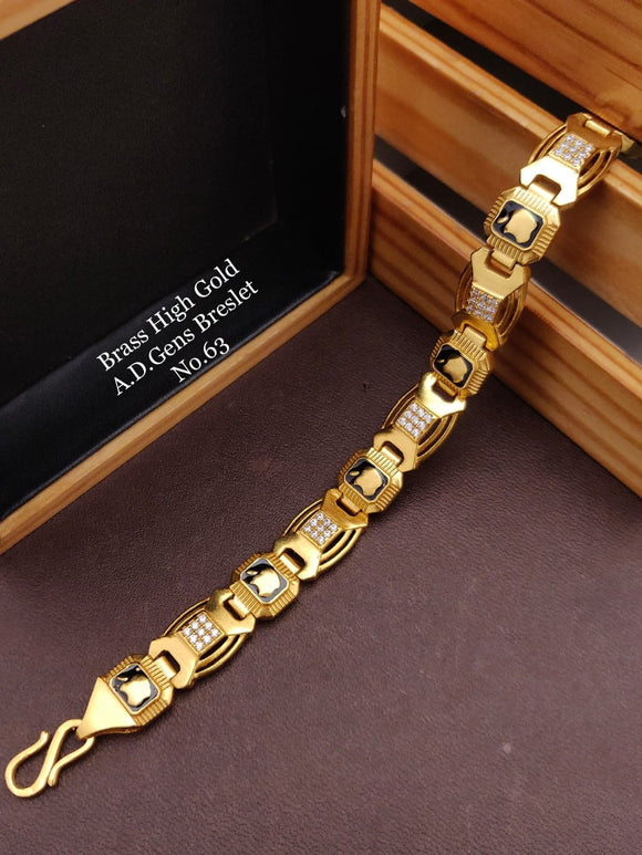 PARAMVEER,BRASS HIGH GOLD FINISH ELEGANT BRACELET FOR MEN