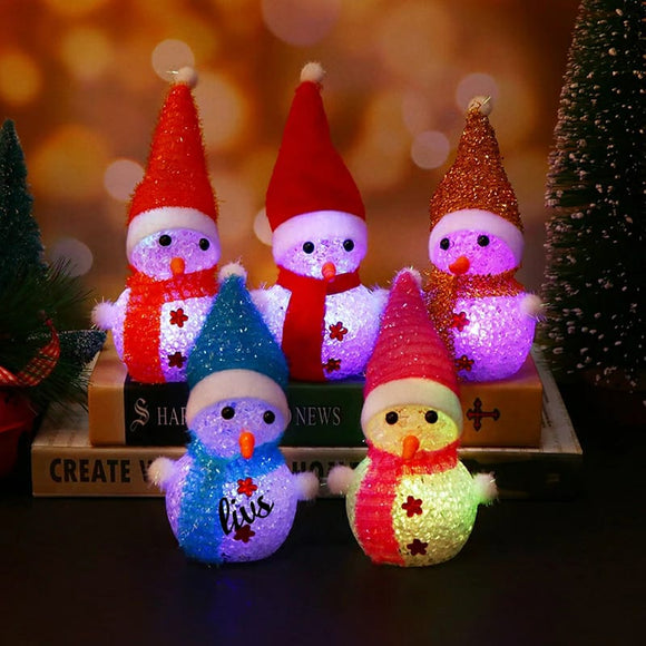 SET OF 5 ,LED SNOW MAN FOR CHRISTMAS DECORATION -PANI001SM