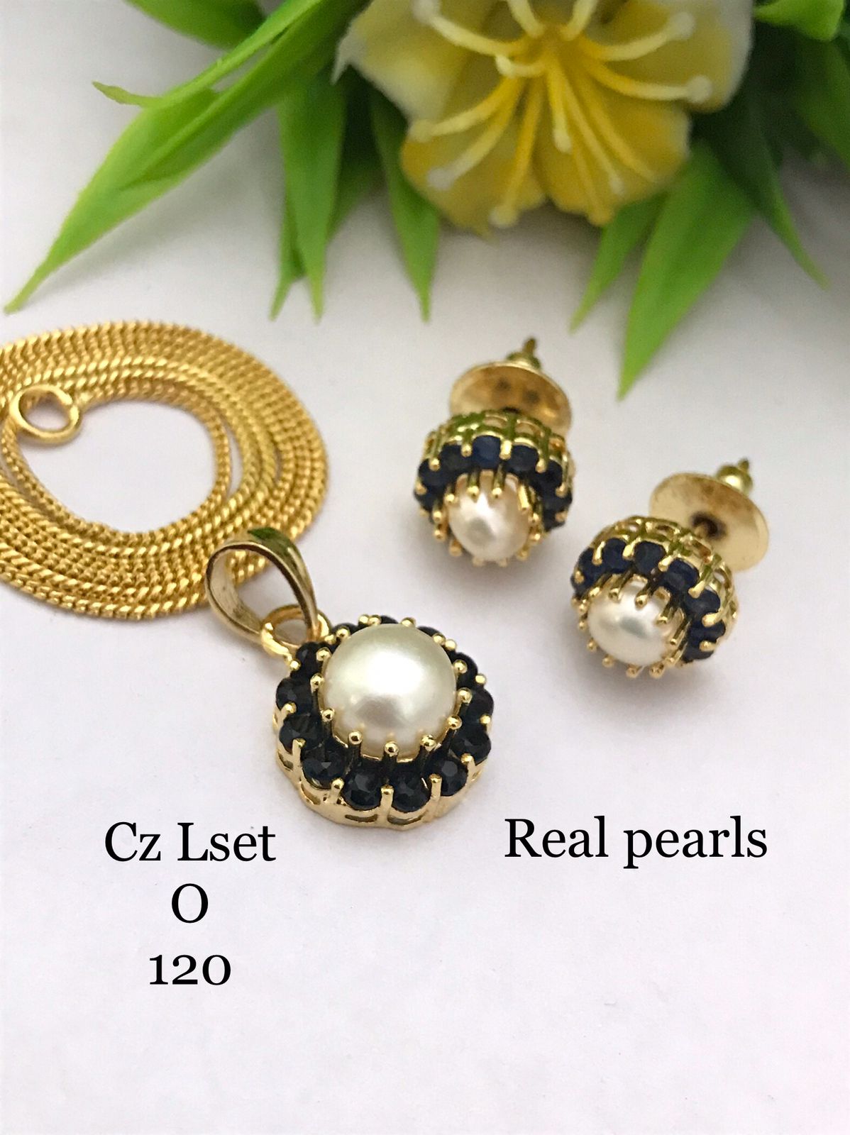 Opal Pearl Earrings In Rose Gold  R Narayan Jewellers  R Narayan Jewellers