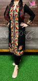 SUNEHRI , BLACK WOOLEN KURTI FOR WOMEN -SUNEBK001