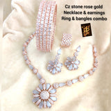DIANA, ROSE GOLD FINISH JEWELERY COMBO FOR WOMEN -ART001JCD