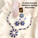 DIANA, ROSE GOLD FINISH JEWELERY COMBO FOR WOMEN -ART001JCD