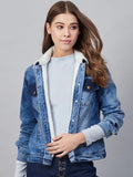 Premium Quality Fur Lining Denim Jacket for Women -RAY001DJ