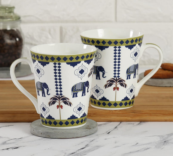 New Pattern Milk Mug set in ceramic from the India Circus collection of Clay Craft-PANI001MM