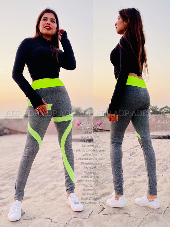ADP ® Fluorescent stylish sports daily Joggers / Leggings for Women -K –