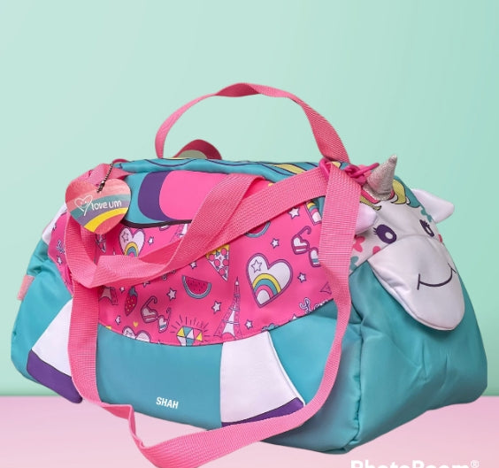 PINK AND BLUE DESIGNER TRAVEL BAG FOR KIDS-ANKI001TPB