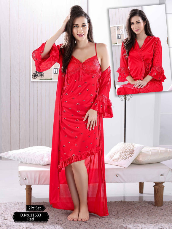 Red Luxury Extra Premium Quality Pc Sexy Night Dress for Women -LYF001R