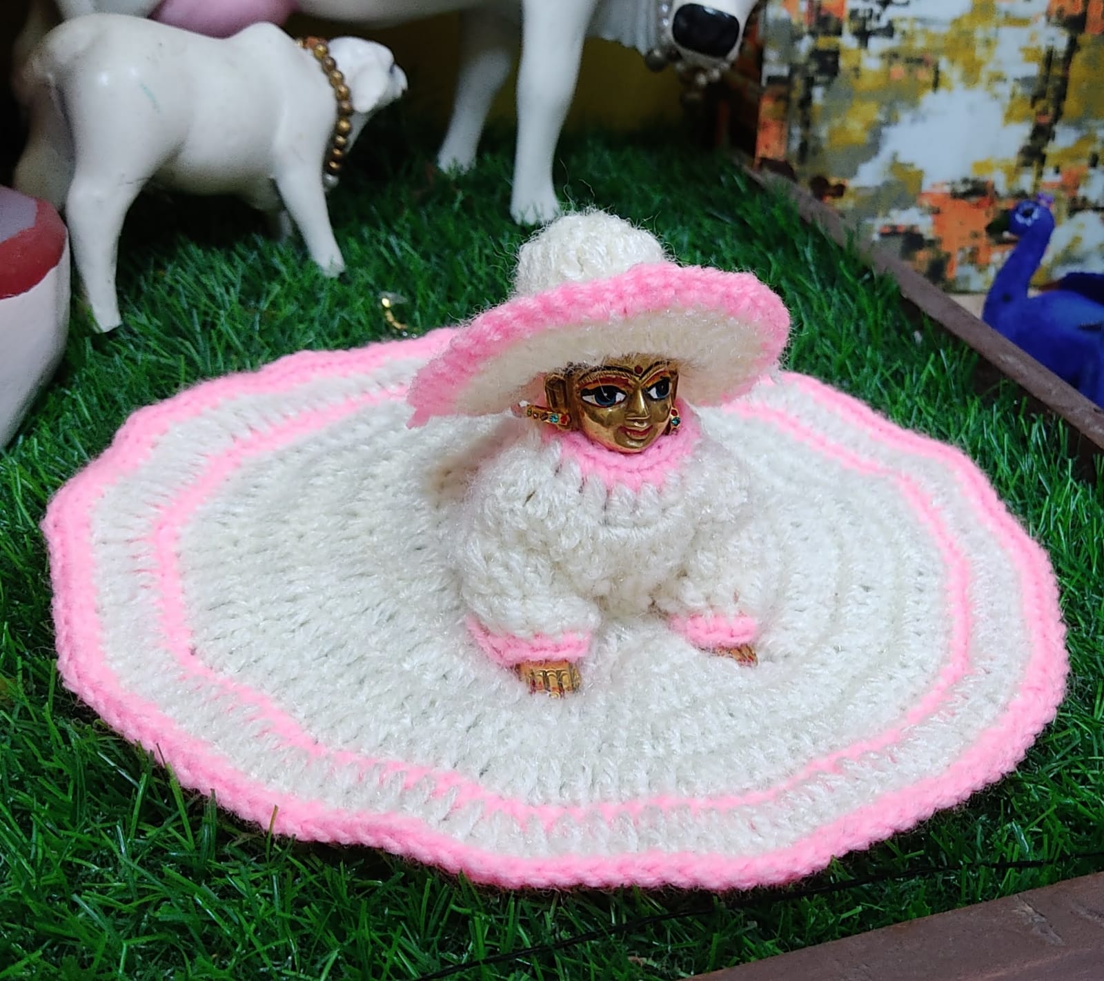 Flower Design Woolen dress for Kanha Ji – KKGROUPS