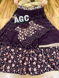 AGC Premium Georgette crop top detailed with heavy embroidery & designer sleeves-MAD001K