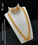 SHRAVANI, GOLD FINISH LONG HAARAM/ LONG NECKLACE SET FOR WOMEN -SAYD001SN