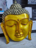 GOLDEN   SHADE BIG SIZE WALL HANGING BUDDHA  FACE - PAL001G