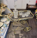 SA054 - 2 TIER GLASS WINE TROLLEY CART -ANUB001TC2T