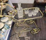 SA054 - 2 TIER GLASS WINE TROLLEY CART -ANUB001TC2T