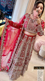 SELFIE KURTIZ HEAVY  RED BRIDAL LEHENGA FOR BRIDES-GANN001BLR