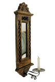 Wood Wall Hanging Mirror Reflection Candle Holder-GRIH001CH
