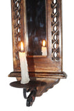 Wood Wall Hanging Mirror Reflection Candle Holder-GRIH001CH
