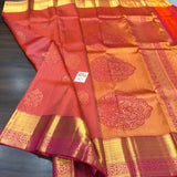 PRIYARAGINI , KANJEEVARAM BRIDAL SAREE WITH TWO GRAM GOLD WEAVES-PDS001RKSS,
