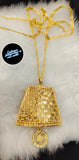 NAZNEEN , Dubai design 24 KT  Gold plated Pendant with Chain for women -FARI001PCN