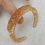 ZEENA, 24 CARAT GOLD PLATED OPENABLE  BANGLE FOR WOMEN -FARI001OBZ