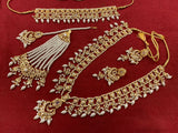 SHABANA, TRADITIONAL MUGHAL DESIGN HYDERABADI  BRIDAL PEARL JEWELLERY SET  FOR WOMEN-HYD001PJS