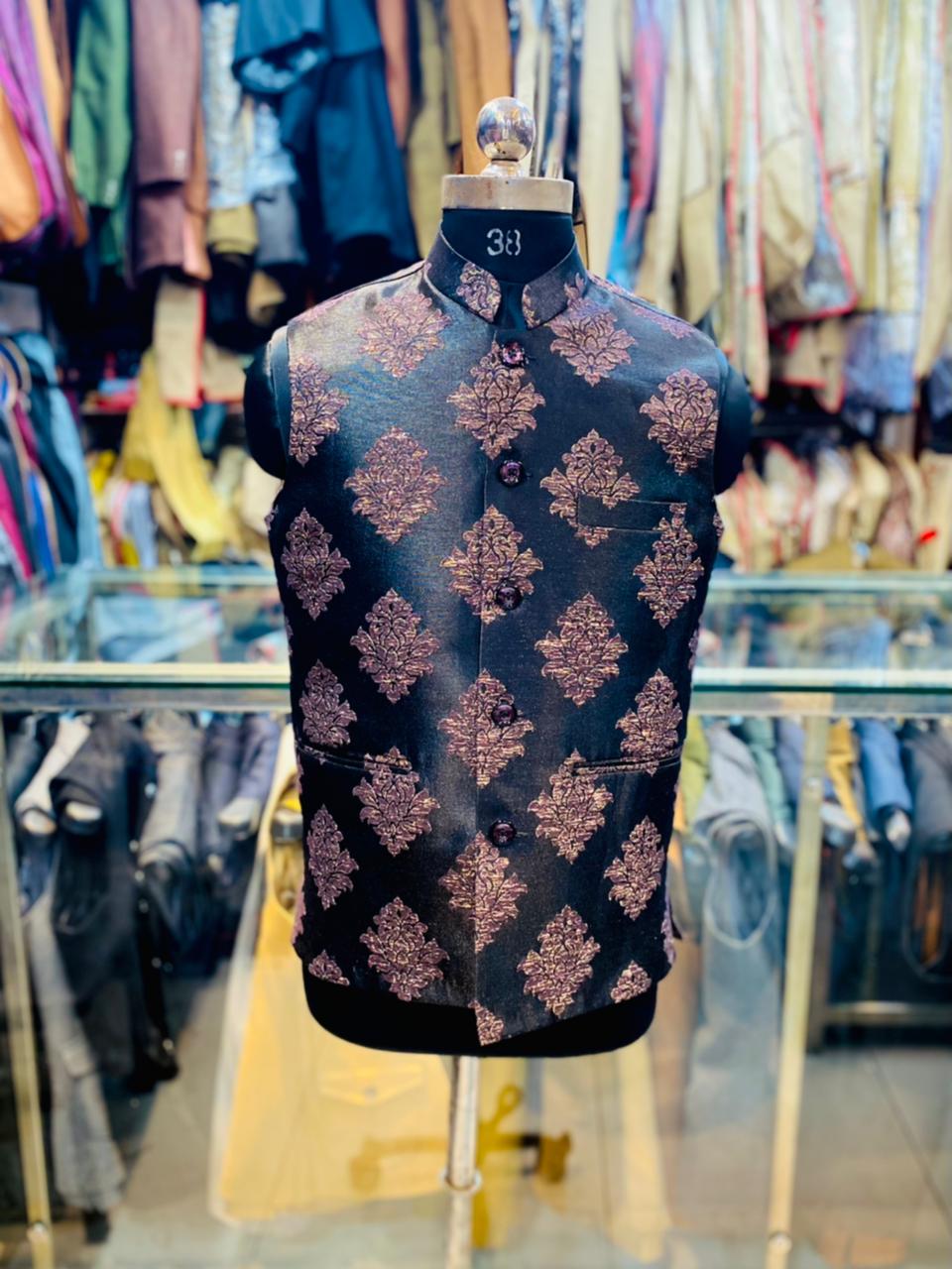 ELEGANT PARTY WEAR DESIGNER WAIST COAT FOR MEN -BRANHU001WCD – www