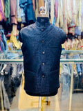 ELEGANT PARTY WEAR DESIGNER WAIST COAT FOR MEN -BRANHU001WCB